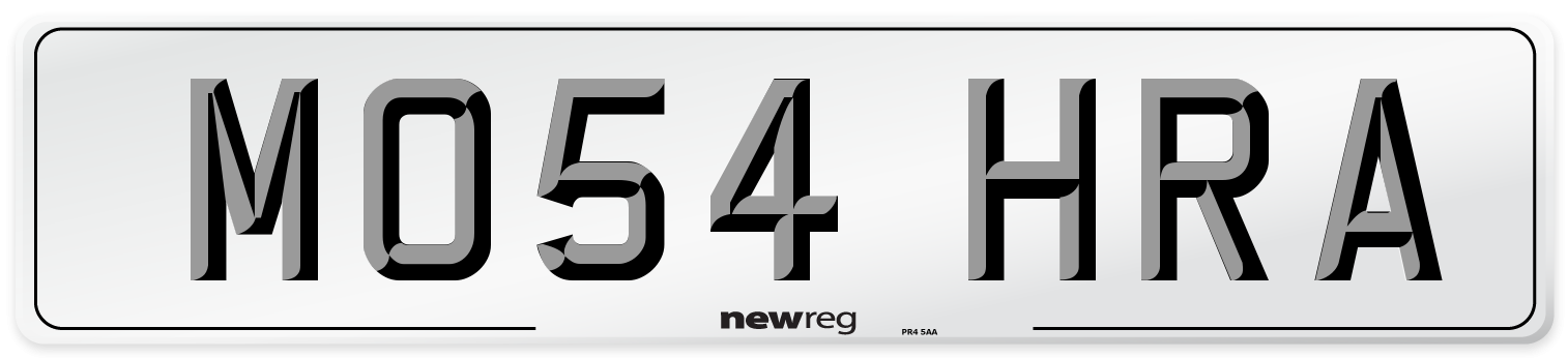 MO54 HRA Number Plate from New Reg